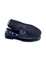 Matted Crocodile Driving Shoes