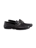 Matted Crocodile Driving Shoes