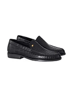 Matted Crocodile Leather Loafers