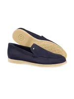 Perforated Suede Loafers