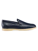 Matted Crocodile Leather Loafers