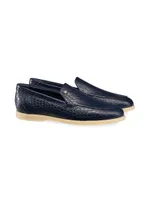 Matted Crocodile Leather Loafers