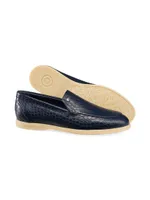 Matted Crocodile Leather Loafers