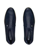 Matted Crocodile Leather Loafers