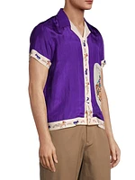 Round Up Graphic Silk Camp Shirt