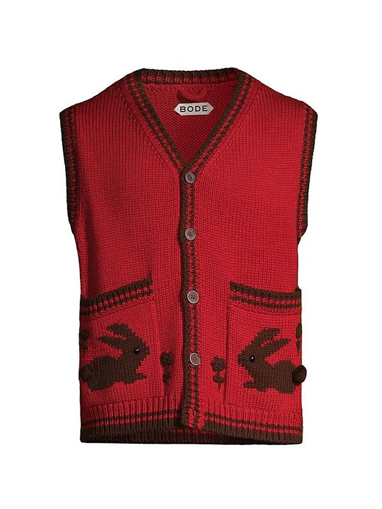 Meadow Jacquard Wool Vest