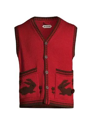 Meadow Jacquard Wool Vest