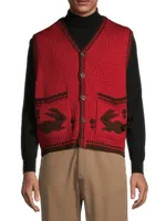 Meadow Jacquard Wool Vest