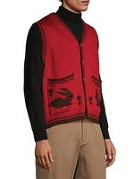 Meadow Jacquard Wool Vest