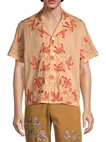 Bougainvillea Cotton Camp Shirt