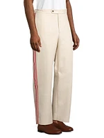 Beaded Straight-Leg Trousers