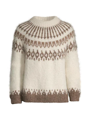 Branch Yoke Intarsia-Knitted Alpaca-Blend Sweater