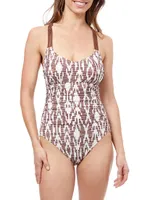 Iota Printed One-Piece Swimsuit