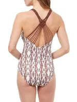 Iota Printed One-Piece Swimsuit