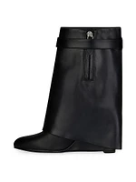 Shark Lock Ankle Boots Leather