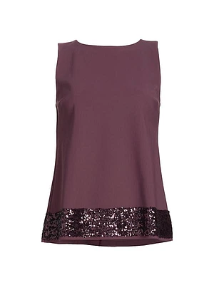 Aidys Paillette-Embroidered Top