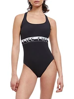 Logo Waist One-Piece Swimsuit