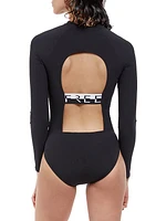 Long-Sleeve One-Piece Swimsuit