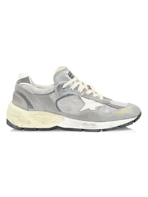 Running Dad Net Suede And Spur Leather Star Sneakers
