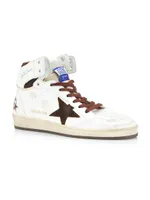 Sky Star And Spur Nylon Suede High-Top Sneakers