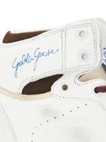 Sky Star And Spur Nylon Suede High-Top Sneakers