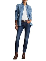 Mid-Rise Ankle Skinny Jeans