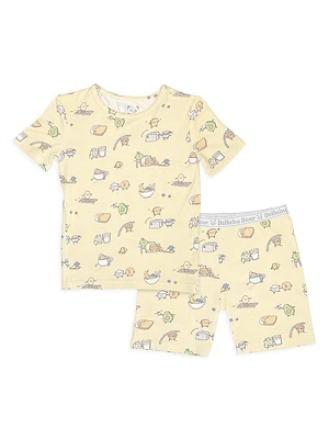 Baby, Little Kid's & 2-Piece Love You Brunches Pajama Shorts Set