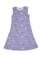 Baby Girl's & Little Rainbow Bear Dress