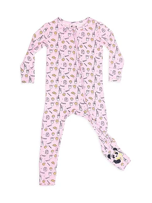 Baby Girl's Milk & Cookies Convertible Footie