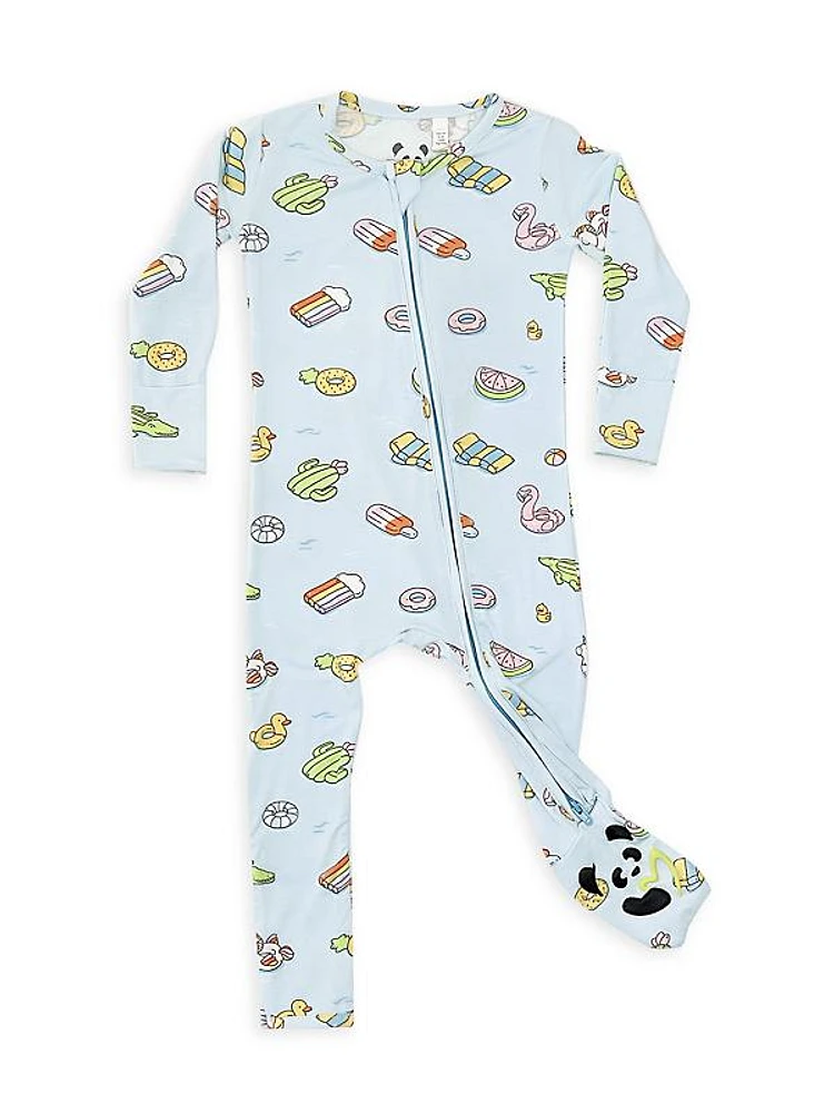 Baby Boy's & Little Boy's Pool Float Print Convertible Footie