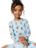 Baby Girl's & Little Goodnight World Long-Sleeve Shirt Pants Pajama Set