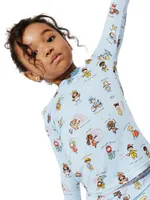 Baby Girl's & Little Goodnight World Long-Sleeve Shirt Pants Pajama Set