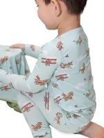 Baby Boy's & Little Vintage Airplanes Long-Sleeve Shirt Pants Pajama Set