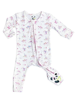 Baby Girl's & Little Unicorn Convertible Footie