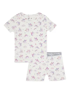 Baby Girl's & Little Unicorn T-Shirt Shorts Set