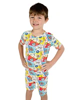 Baby Boy's, Little Boy's & Boy's Comic Hero T-Shirt & Shorts Pajama Set