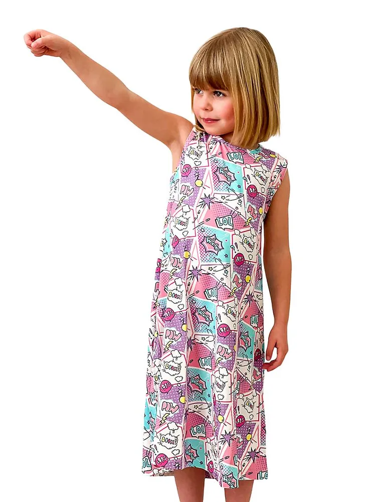 Baby Girl's & Little Comic Sleeveless Dress