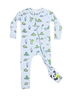 Baby Boy's & Little Boy's Frog Print Convertible Coveralls