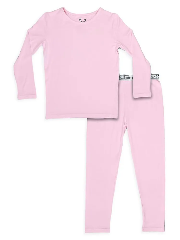 Baby Girl's & Little Blush Long-Sleeve Shirt Pants Pajama Set