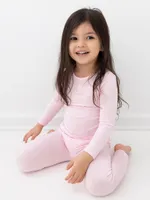 Baby Girl's & Little Blush Long-Sleeve Shirt Pants Pajama Set