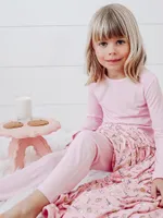 Baby Girl's & Little Blush Long-Sleeve Shirt Pants Pajama Set