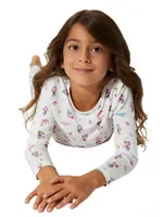 Baby Girl's & Little Mermaid Long-Sleeve Shirt Pants Pajama Set