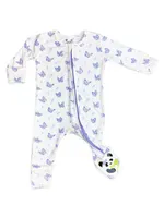 Baby Girl's & Little Butterfly Convertible Footie