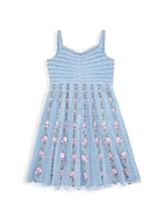 Little Girl's & Ruffle Floral Mini Dress