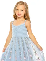 Little Girl's & Ruffle Floral Mini Dress