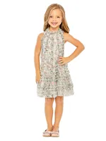 Little Girl's & Floral Mesh A-Line Dress