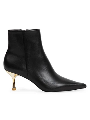 Saanvi 65MM Leather Sculptural Ankle Boots