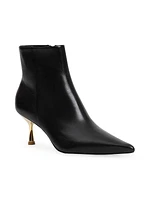 Saanvi 65MM Leather Sculptural Ankle Boots