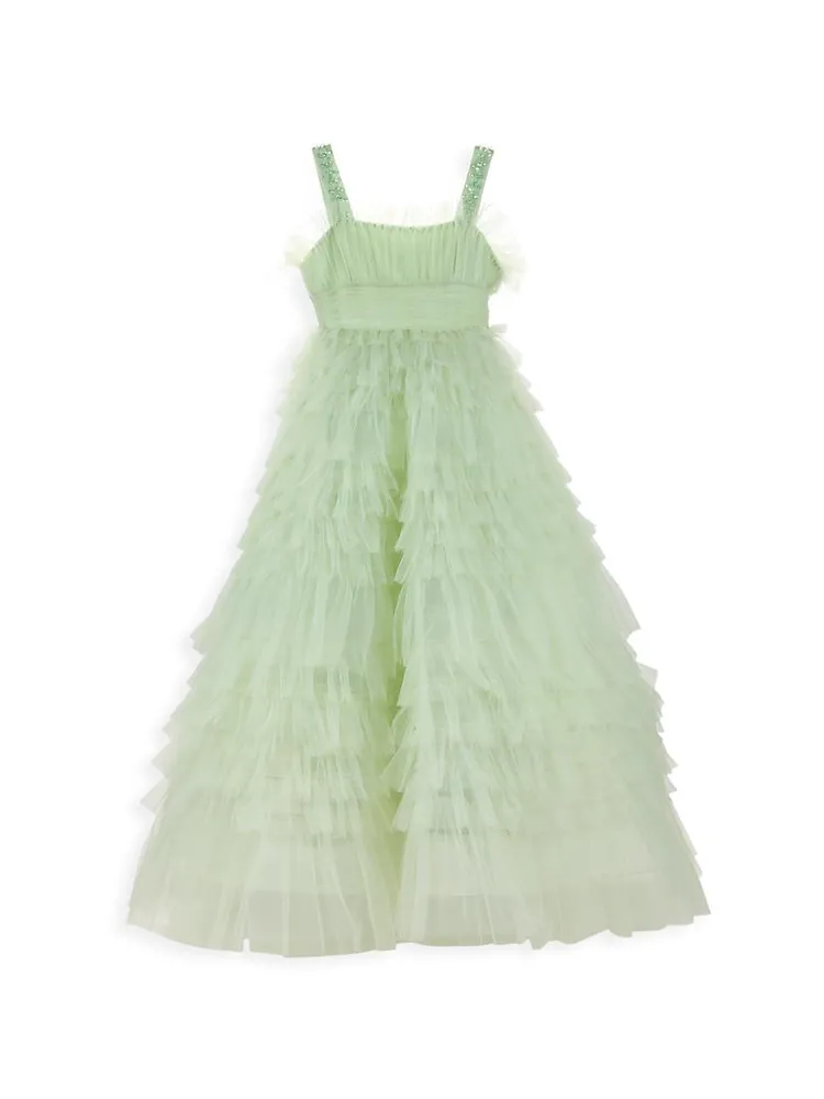 Little Girl's & Girl's Tulle Ruffle Dress