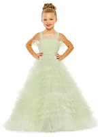 Little Girl's & Girl's Tulle Ruffle Dress